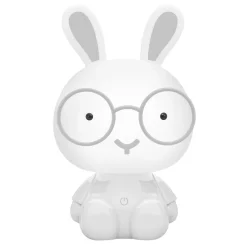Lampki Nocne|Lampy Do Pokoju Dziecięcego|Zumaline Lampka nocna LED biała KRÓLIK