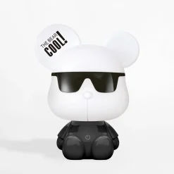 Lampki Nocne|Lampy Do Pokoju Dziecięcego|Zumaline Lampka nocna LED biało-czarny MIŚ