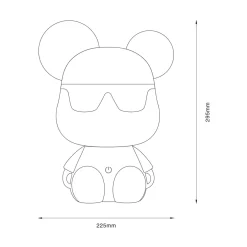 Lampki Nocne|Lampy Do Pokoju Dziecięcego|Zumaline Lampka nocna LED biało-czarny MIŚ