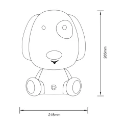 Dzieci Zumaline Lampka nocna LED biało-czarny PIES