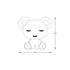 Dzieci Zumaline Lampka nocna LED różowa KOALA