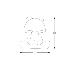 Lampki Nocne|Lampy Stołowe|Zumaline Lampka nocna LED różowa MIŚ