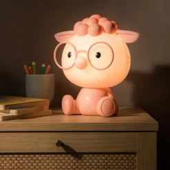 Lampki Nocne|Lampy Do Pokoju Dziecięcego|Zumaline Lampka nocna LED różowa OWCA