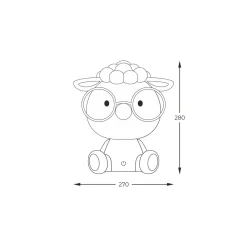 Lampki Nocne|Lampy Do Pokoju Dziecięcego|Zumaline Lampka nocna LED różowa OWCA