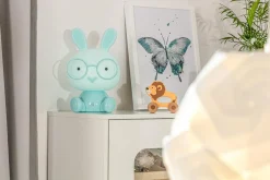 Dzieci Lampka nocna niebieska LED KRÓLIK