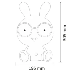 Dzieci Lampka nocna niebieska LED KRÓLIK