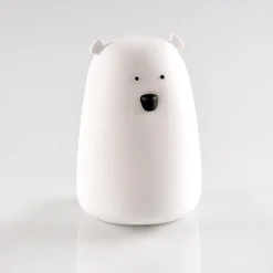 Lampki Nocne|Lampy Do Pokoju Dziecięcego| Lampka nocna silikonowa biała LED RGB MIŚ