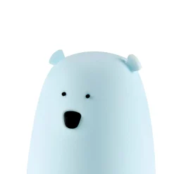 Lampki Nocne|Lampy Do Pokoju Dziecięcego| Lampka nocna silikonowa niebieska LED RGB MIŚ