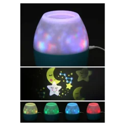 Dzieci PLATINET S.A. Lampka nocna z projektorem biało-niebieska