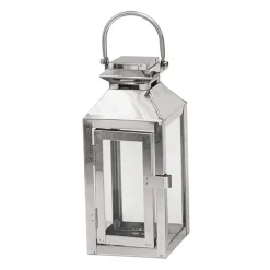 Świece, Świeczniki I Latarenki| Latarenka / lampion srebrna 23,5 cm