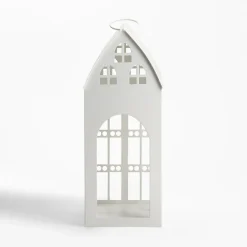 Świece, Świeczniki I Latarenki|inny Latarenka metalowa biała DOMEK 32 cm