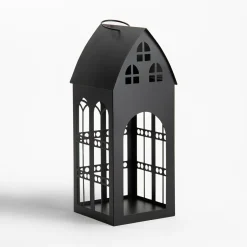 inny Latarenka metalowa czarna DOMEK 32 cm