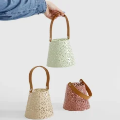 Świece, Świeczniki I Latarenki|inny Latarenka metalowa zielona 16x26,5 cm