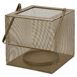 Latarenka metalowa złota 18 cm