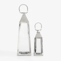 Świece, Świeczniki I Latarenki|inny Latarenka z uchwytem na tealight srebrna 48,5 cm