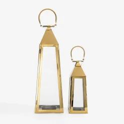 Świece, Świeczniki I Latarenki|inny Latarenka z uchwytem na tealight złota 30 cm