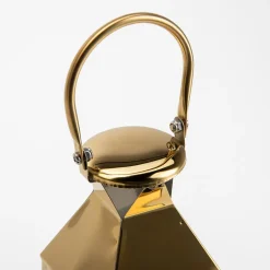 Świece, Świeczniki I Latarenki|inny Latarenka z uchwytem na tealight złota 30 cm