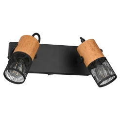 Listwy Oświetleniowe|Wszystkie Lampy Sufitowe| Listwa 2 reflektorki z wyłącznikiem czarna TOSH