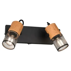 Listwy Oświetleniowe|Wszystkie Lampy Sufitowe| Listwa 2 reflektorki z wyłącznikiem czarna TOSH