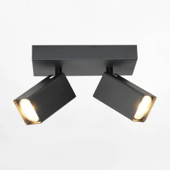 Listwy Oświetleniowe|Wszystkie Lampy Sufitowe|LED-POL Listwa 2 reflektory czarna ORO ELON