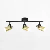 Listwy Oświetleniowe|Wszystkie Lampy Sufitowe|LED-POL Listwa 3 reflektory czarno-złota ORO SIGNA