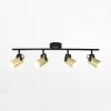 Listwy Oświetleniowe|Wszystkie Lampy Sufitowe|LED-POL Listwa 4 reflektory czarno-złota ORO SIGNA