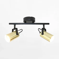 LED-POL Listwa 2 reflektory czarno-złota ORO SIGNA