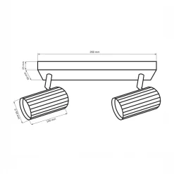 inny Listwa NICEA 2 reflektory biała złota