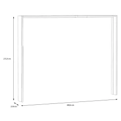 FORTE Listwa okalająca z oświetleniem LED do szafy przesuwnej HIGH ROCK