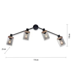 Paul Neuhaus Listwa oświetleniowa 4-punktowa PASQUAL