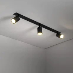 Listwy Oświetleniowe|Wszystkie Lampy Sufitowe|TK Tomasz Krywult Listwa podtynkowa 3 reflektory czarna NEX