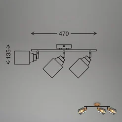 Listwy Oświetleniowe|Wszystkie Lampy Sufitowe|inny Listwa podwieszana 3 klosze czarna jasne drewno HEMA