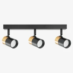 Listwy Oświetleniowe|Wszystkie Lampy Sufitowe|Zumaline Listwa podwieszana 3 reflektory spot czarno-złota FORI