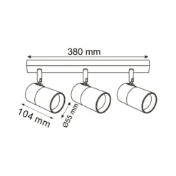 Listwy Oświetleniowe|Wszystkie Lampy Sufitowe|Zumaline Listwa podwieszana 3 reflektory spot czarno-złota FORI