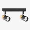 Wszystkie Lampy Sufitowe|Listwy Oświetleniowe|Zumaline Listwa podwieszana 2 reflektory spot czarno-złota FORI
