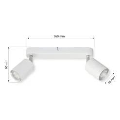 Listwy Oświetleniowe|Wszystkie Lampy Sufitowe|LED-POL Listwa 2-punktowa biała ORO GAVIA