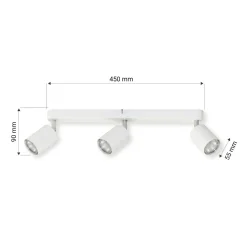 LED-POL Listwa 3-punktowa biała ORO GAVIA