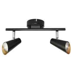 Listwy Oświetleniowe|Wszystkie Lampy Sufitowe|LED-POL Listwa 2-punktowa czarno-złoty ORO AQUILA