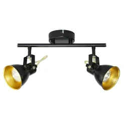 Listwy Oświetleniowe|Wszystkie Lampy Sufitowe|LED-POL Listwa 2-punktowa czarno-złota ORO FALCO