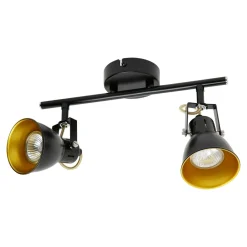 Listwy Oświetleniowe|Wszystkie Lampy Sufitowe|LED-POL Listwa 2-punktowa czarno-złota ORO FALCO