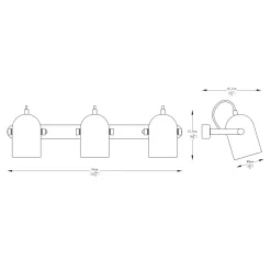Listwy Oświetleniowe|Wszystkie Lampy Sufitowe|Zumaline Listwa 3-punktowa czarno-złota ARIES