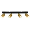 Listwy Oświetleniowe|Wszystkie Lampy Sufitowe|Zumaline Listwa 4-punktowa czarno-złota VILA