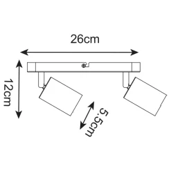 Zumaline Listwa 2-punktowa czarno-złota VILA