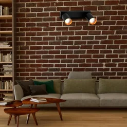 Listwa reflektor 2-punktowy czarno-złoty MARIBEL II