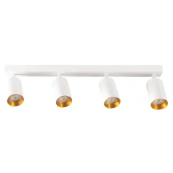 Listwy Oświetleniowe|Wszystkie Lampy Sufitowe| Listwa reflektor 4-punktowy biało-złoty MARIBEL IV