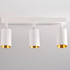 Listwy Oświetleniowe|Wszystkie Lampy Sufitowe| Listwa reflektor 3-punktowy biało-złoty MARIBEL III