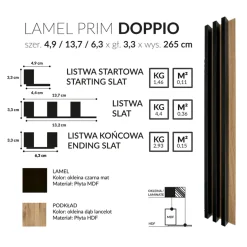 Listwa startowa lameli PRIM DOPPIO