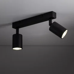 Listwy Oświetleniowe|Wszystkie Lampy Sufitowe|TK Tomasz Krywult Listwa sufitowa 2 reflektory czarna TOP