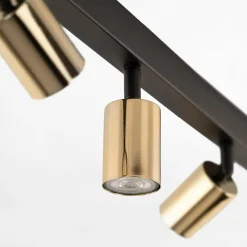 Listwy Oświetleniowe|Wszystkie Lampy Sufitowe|TK Tomasz Krywult Listwa sufitowa 6 spotów czarno-złota TOP