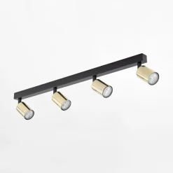 TK Tomasz Krywult Listwa sufitowa 4 spoty czarno-złota TOP